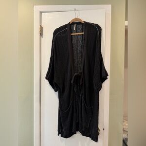 Free People Black Knit Cardigan